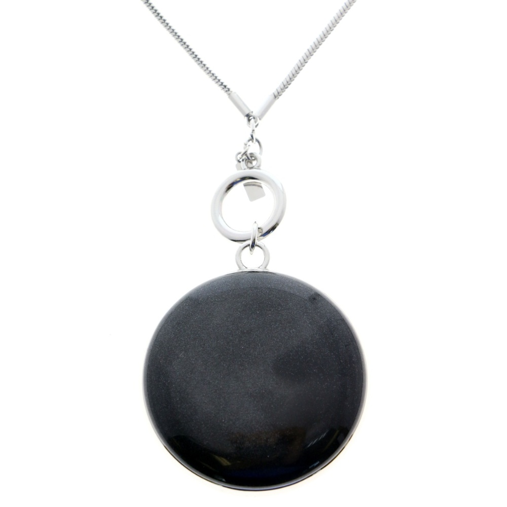 Lane Bryant Pendant-Necklace Silver & Black NWOT - Picture 2 of 4